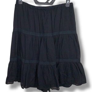 Vintage XL Overdrive Black Peasant Skirt Whimsygoth Elastic Broomstick Goth